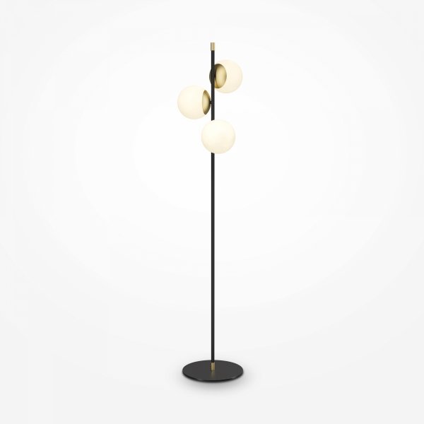Nowoczesna Lampa Podłogowa Kule Czarna MAYTONI NOSTALGIA MOD048FL-03G 