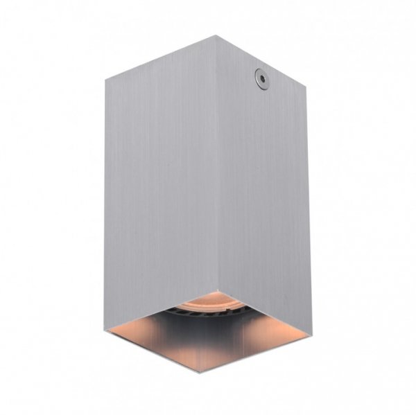 Nowoczesny Plafon Sufitowy W Kolorze Aluminium Tuba Metalowa ANDER CLN-28394-S-ALU ITALUX