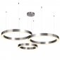 Lampa wisząca nikiel szczotkowany okręgi LED nowoczesna uniwersalna minimalistyczna ściemnialna na pilota CIRCLE ST-8848-40+60+60 nickel Step Into Design 