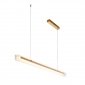 Złota Lampa Wisząca LONGIN-120 LED Liniowa Szklana Obudowa 120cm 