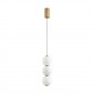Designerska złota lampa wisząca dekoracyjne szklane kule w stylu Art Deco PERLA LED ST-CP231222-3L gold 