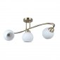 Nowoczesna lampa sufitowa plafon BEVIO Italux PND-40692-3-AB antyczny mosiądz białe opalowe klosze salonowy 