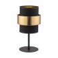 Czarno złota lampa stołowa nocna dekoracyjny podwójny abażur w stylu hampton do salonu jadalni sypialni CALISTO 4705 TK-Lighting 