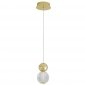 Złota Lampa Wisząca Kule Glamour LUCES EXCLUSIVAS PONCE LE42698 Kryształowa Art Deco 