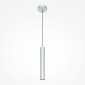 Lampa wisząca minimalistyczna aluminium srebrna nad stół do jadalni do salonu tuba Pro Focus Maytoni MOD161PL-01CM1 