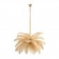 Dekoracyjna nowoczesna beżowa lampa wisząca pióra 6 źródeł światła designerska boho kula EMU ST-DN127 beige Step Into Design 