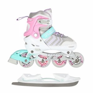 Rolki 2w1 Nils Extreme NH18192 (white/pink)