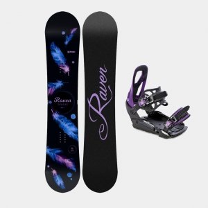 Deska Raven Mia Black z wiązaniami Raven s230 Black/Violet