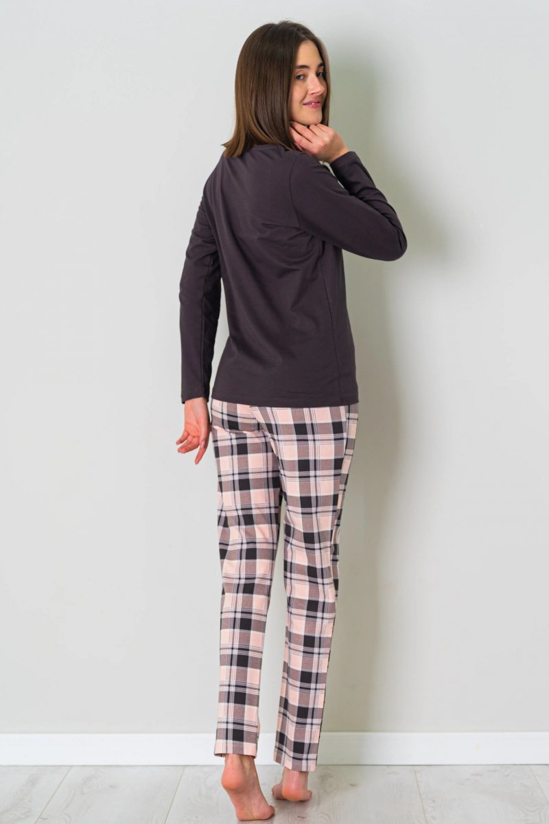 MUZZY Piżama damska  MIŚ długi rękaw i długie spodnie R: