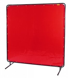 WELDAS-Ekran spawalniczy jednoczęściowy z regulacją COMBOframe 1,8x1,8 m (55-8668, 55-6166) czerwony