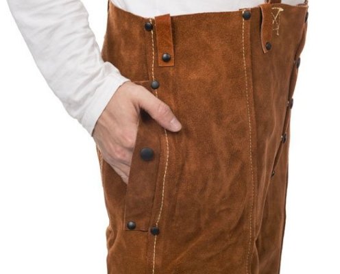 WELDAS-LAVA BROWN skórzane spodnie spawalnicze 44-7440/7600 