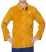 WELDAS-Golden Brown™ skórzana kurtka spawalnicza z dwoiny bydlęcej z plecami z trudnopalnej bawełny 44-2530P L