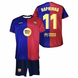FC Barcelona komplet koszulka spodenki junior Home FCB 2024/25 Raphinha BB19E-R