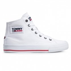 Tommy Jeans trampki buty białe Midcut Vulc EN0EN01370-YBR