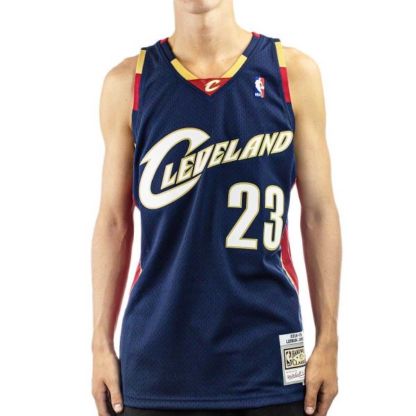 Mitchell &amp; Ness koszulka męska Cleveland Cavaliers NBA Swingman Jersey Lebron James SMJYGS18156-CCANAVY08LJA