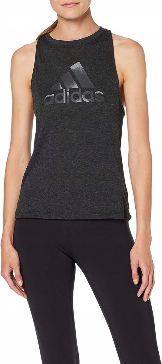 Adidas top damski Boxy Badge of Sport Tank czarny DX3869