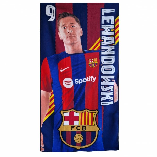 FC Barcelona ręcznik plażowy Robert Lewandowski mikrofibra 70X140 120003
