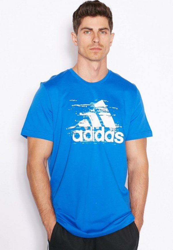 Adidas t-shirt męski Niebieski Ess Logo Ay7174