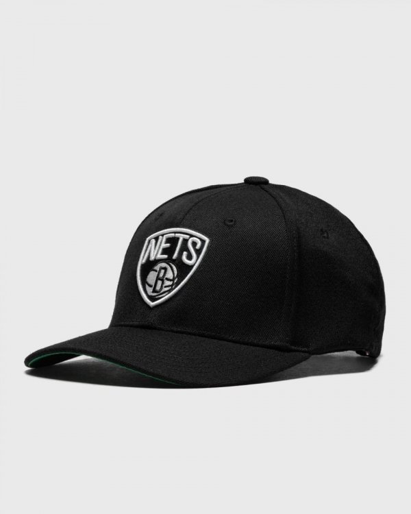 Mitchell &amp; Ness czapka z daszkiem NBA Brooklyn Nets Team Logo High Crown 6 Panel Classic Red Snapback HHSSINTL102-BNEYYPPPBLCK