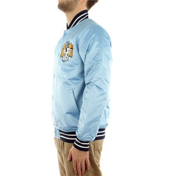 Mitchell &amp; Ness kurtka NCAA Heavyweight Satin Jacket University Of North Carolina OJBF3413-UNCYYPPPLTBL