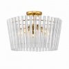 Lampa sufitowa złota do salonu BACH, szklane stylowe elementy E14 - C0547-05H-F9AC Zuma Line