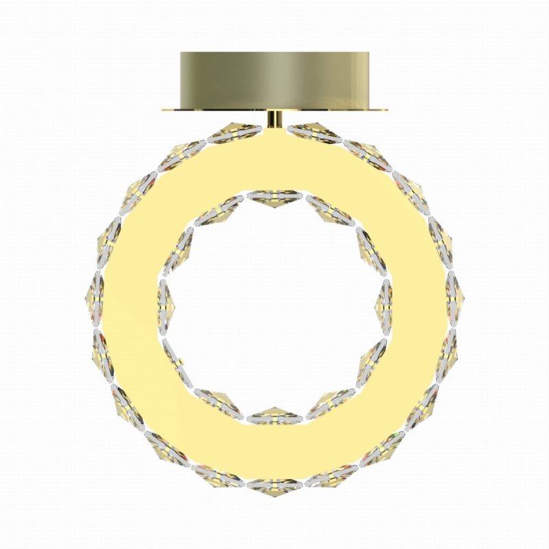 Lampa sufitowa z efektownymi kryształami GIRONA kolor Złoty, LED 10W 3000K - MX3713-1-3GT Zuma Line