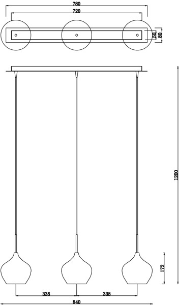 Lampa wisząca LIBRA 3 srebrna MD2128B-3S Zuma Line   