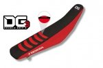 BLACKBIRD POKROWIEC / POSZYCIE NA SIEDZENIE HONDA CRF 450R 05-08 DOUBLE GRIP 3 KOLOR CZARNY/CZERWONY