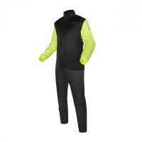 KOMBINEZON PRZECIWDESZCZOWY 2-CZĘŚĆ. REBELHORN RAIN BLACK/FLUO YELLOW XXS 