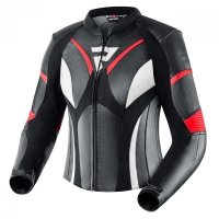 KURTKA SKÓRZANA REBELHORN REBEL LADY BLACK/FLO RED/WHITE D38 