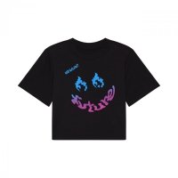 T-SHIRT FOX LADY HELLO BABY BLACK M 