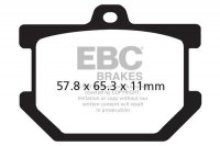 Klocki hamulcowe EBC FA034V V-PAD (kpl. na 1 tarcze) 