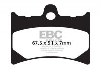 Klocki hamulcowe EBC FA126R (kpl. na 1 tarcze) 