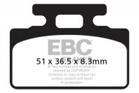 Klocki hamulcowe EBC SFA151 skuterowe (kpl. na 1 tarcze) 