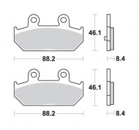 SBS KLOCKI HAMULCOWE KH412 MAXI SINTER SINTER KOLOR ZŁOTY SUZUKI AN 400/650 BURGMAN 02-23 TYŁ 