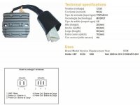 DZE REGULATOR NAPIĘCIA HONDA CBF1000 06-10 (SC58) (31600-MFA-D01) MOSFET (50A) 