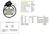 DZE REGULATOR NAPIĘCIA HONDA CB 900F HORNET 04-07; VTX 1300S/R/C 05-09 (31600-MEA-741)(35A)<br />(ESR437) 