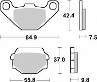 SBS PROMOCJA KLOCKI HAMULCOWE KH67 STREET STANDART CERAMIC KOLOR CZARNY 