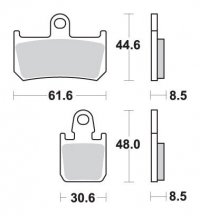 SBS KLOCKI HAMULCOWE KH442/4 TRACK AND SPORT SINTER KOLOR ZŁOTY (ZAMIENIA MIESZANKĘ RS) 