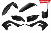 POLISPORT WYPRZEDAŻ KOMPLET PLASTIKÓW KAWASAKI KXF 250 21-24; KXF 450 19-23 W ZESTAWIE TABLICA PRZEDNIA (8665900003) KOLOR CZARN 