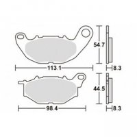 SBS KLOCKI HAMULCOWE PRZÓD KH663 PASUJE DO: YAMAHA YZF-R25 15-20, YZF-R3 15-23 PRZÓD 