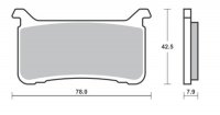 SBS KLOCKI HAMULCOWE KH700 SPIEK METALICZNY STREET PERFORMANCE (EXCEL) SINTER TRACK HONDA CB 1000 R 18-20, CB 1100 RS 17-19, CBR 