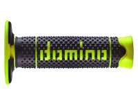 DOMINO MANETKI (GRIPY) OFF ROAD PYRAMID DWUSKŁADNIKOWE KOLOR CZARNY/ŻÓŁTY FLUO 