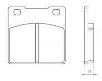 BRENTA KLOCKI HAMULCOWE KH063 (ORGANIC) SUZUKI GS/GSX/GSF/GSXR/RF/S<br />V- TYŁ 