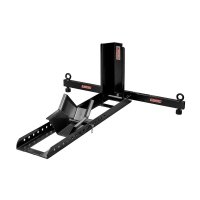BIKETEC UNIWERSALNY STOJAK Z RAMIONAMI UCHWYT PRZEDNIEGO KOŁA Z KOŁYSKĄ DO TRANSPORTU MOTOCYKLA KOLOR CZARNY 90x40x90cm 