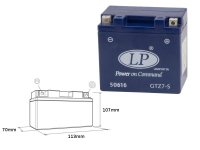 LANDPORT AKUMULATOR ŻELOWY GTZ7-S (MG LTZ7-S) 12V 6AH 112X69X103 BEZOBSŁUGOWY - ZALANY (8) 
