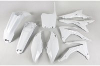 UFO KOMPLET PLASTIKÓW HONDA CRF 250R 14-17, CRF 450R 13-16 Z OSŁONAMI FILTRA POWIETRZA KOLOR BIAŁY 