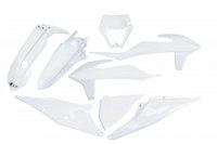 UFO KOMPLET PLASTIKÓW KTM EXC 125 20-21, EXC 250 / 300 TPI 20-23, EXC-F 250 / 350 / 450 / 500 20-23 Z OSŁONĄ LAMPY KOLOR BIAŁY ( 