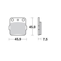 MOTO-MASTER KLOCKI HAMULCOWE KH84 SINTER METAL OEM: 11 (SINTERPRO RACING) KAWASAKI: KX 65-80-85-100, HONDA: TRX 300-400 EX, 