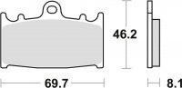 TRW ZF KLOCKI HAMULCOWE KH158 ORGANIC KAWASAKI ZZR 600 90-05, ZXR 750 89-95, KLZ 1000 VERSYS 12-18, ZZR 1100 90-01, VN 1700 09-1 